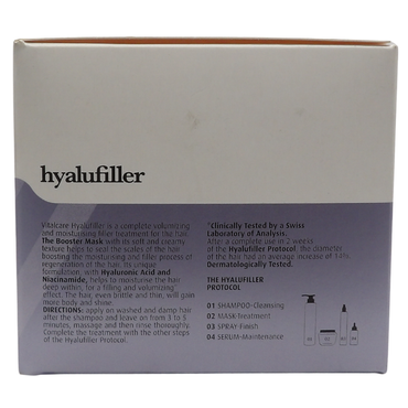 VITALCARE Maschera Booster Hyalufiller, Maschera Capelli Idratante e Volumizzante, Con Acido Ialuronico, Per Tutti i Tipi di Capello, 200ml