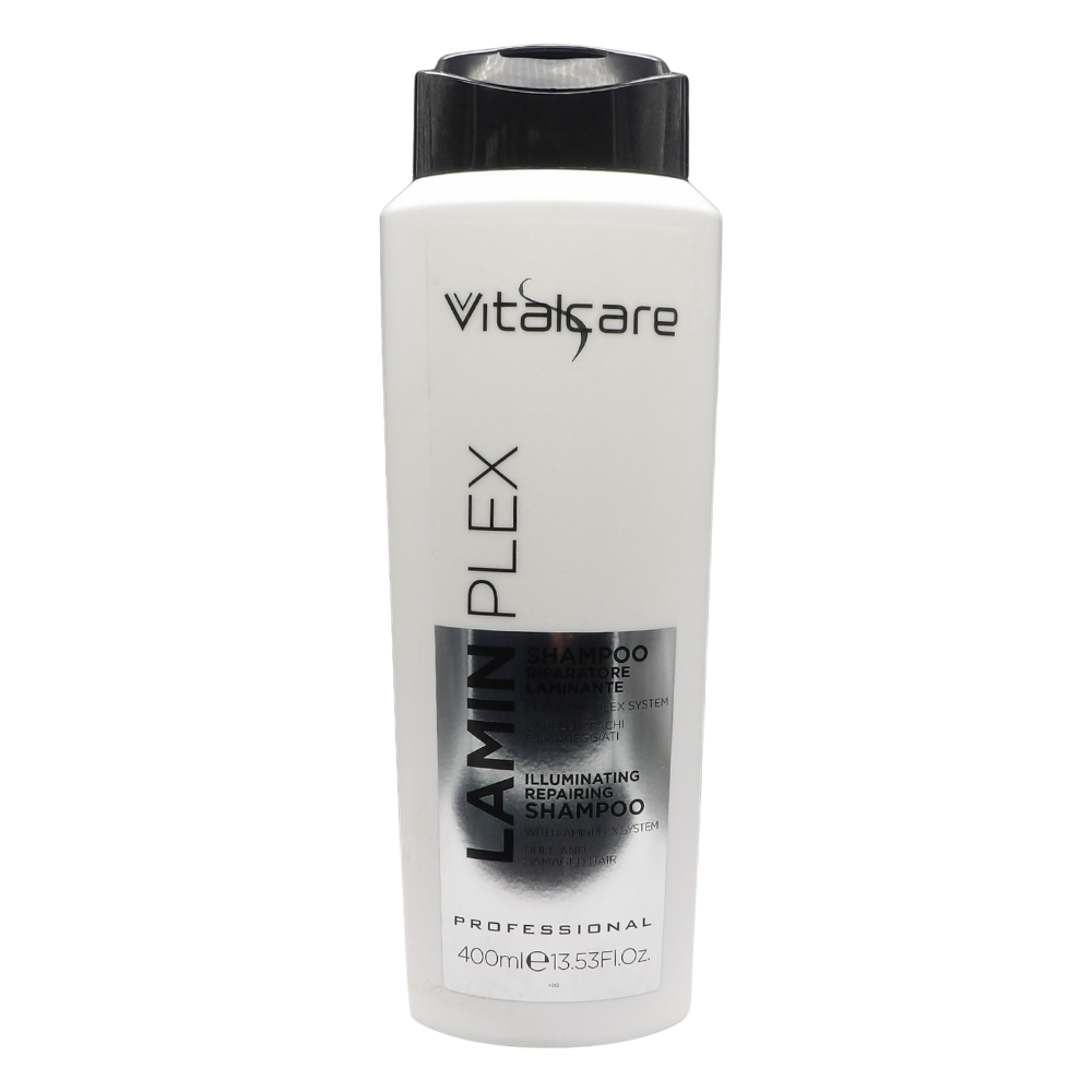VITALCARE Laminplex Shampoo Riparatore Laminante 400 ml è un trattamento innovativo "In&Out" specificamente formulato per capelli opachi e danneggiati