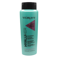 VITALCARE Shampoo HYALUKER Ad Azione Idratante e Rinforzante, Con Acido Ialuronico e Cheratina Vegetale. Dona Luminosità e Vitalità 400ml