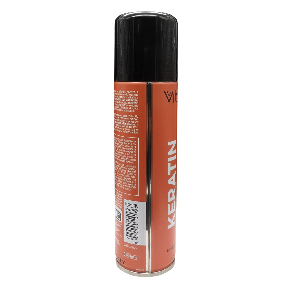 VITALCARE Shampoo Secco Rinforzante KERATIN, Con Cheratina. Per Uso Frequente, Senza Residui e Senza Acqua 150ml