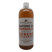 SAPONIFICIO VENEZIANO Sapone Di Marsiglia Vegetale Per Mani, Viso e Corpo. Ideale Per Un Uso Frequente e Per Tutta La Famiglia 1000ml (CENERE VULCANICA)