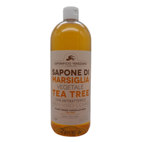SAPONIFICIO VENEZIANO Sapone Di Marsiglia Vegetale Per Mani, Viso e Corpo. Ideale Per Un Uso Frequente e Per Tutta La Famiglia 1000ml (TEA TREE)