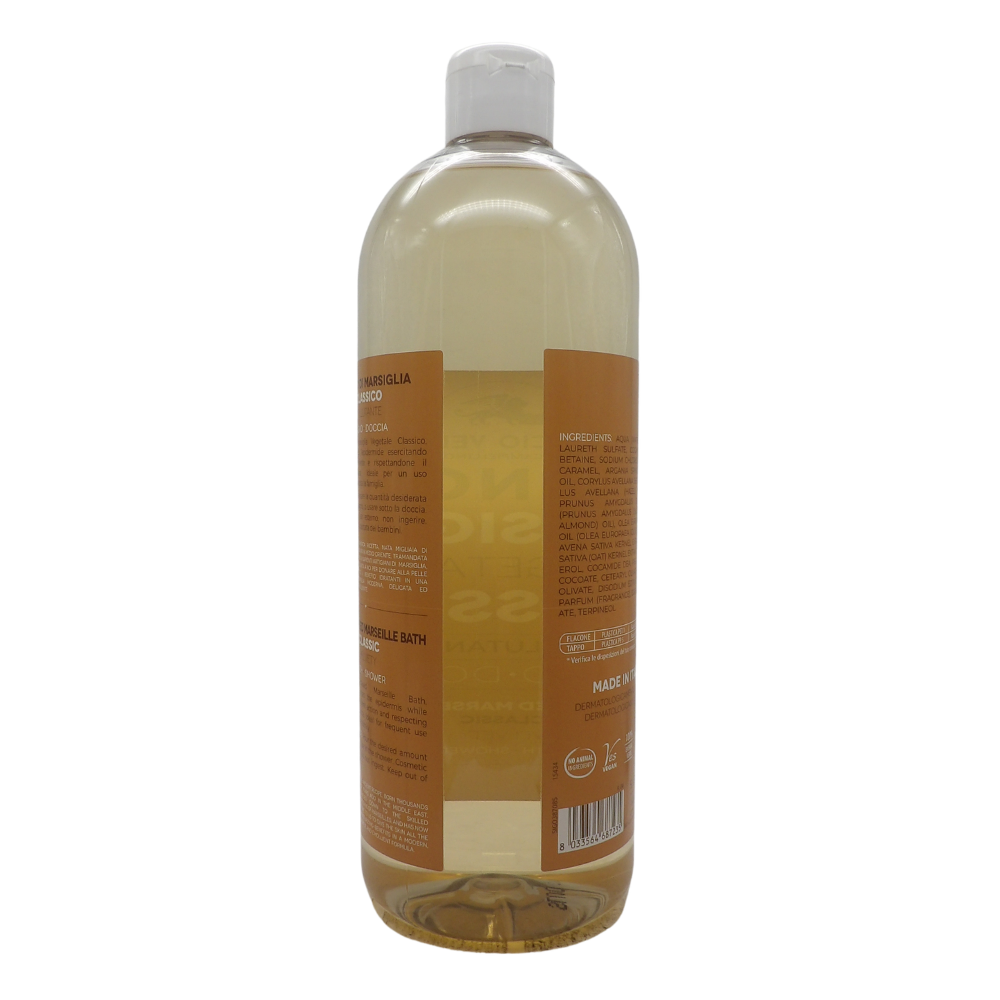 SAPONIFICIO VENEZIANO Bagno Doccia Bagno Di Marsiglia Vegetale, Ideale Per Un Uso Frequente e Per Tutta La Famiglia 1000ml (CLASSICO)