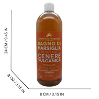 SAPONIFICIO VENEZIANO Bagno Doccia Bagno Di Marsiglia Vegetale, Ideale Per Un Uso Frequente e Per Tutta La Famiglia 1000ml (CENERE VULCANICA)