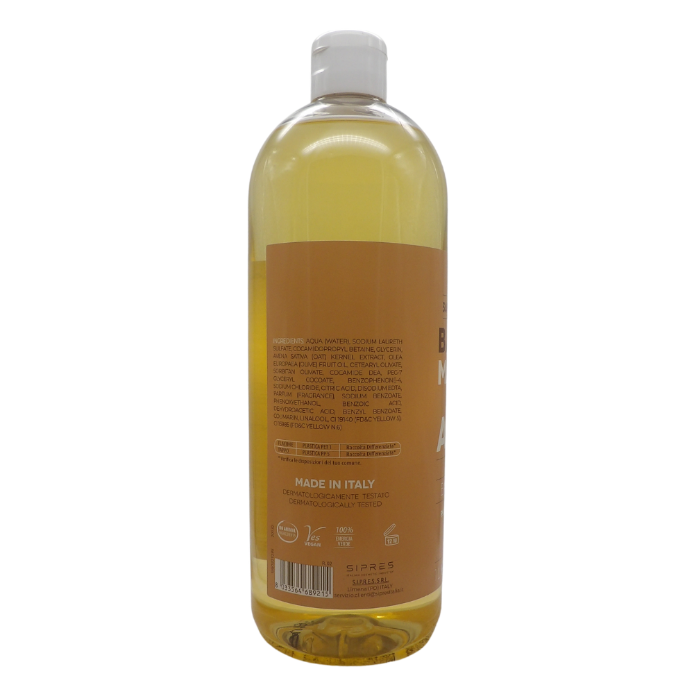 SAPONIFICIO VENEZIANO Bagno Doccia Bagno Di Marsiglia Vegetale, Ideale Per Un Uso Frequente e Per Tutta La Famiglia 1000ml (AVENA)