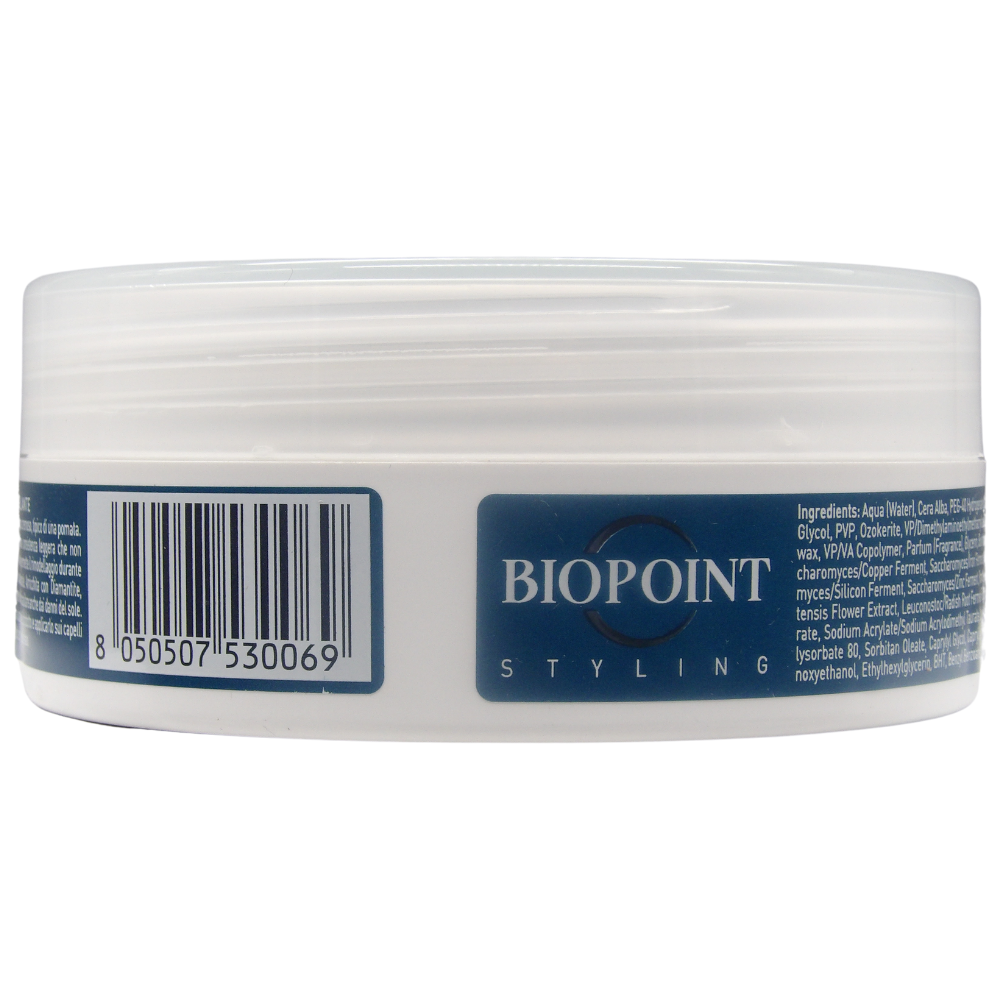 Biopoint Styling - Matt Paste, Cera Opaca Capelli Modellante a Fissaggio Medio, Azione Idratante e Rinforzante, 100 ml
