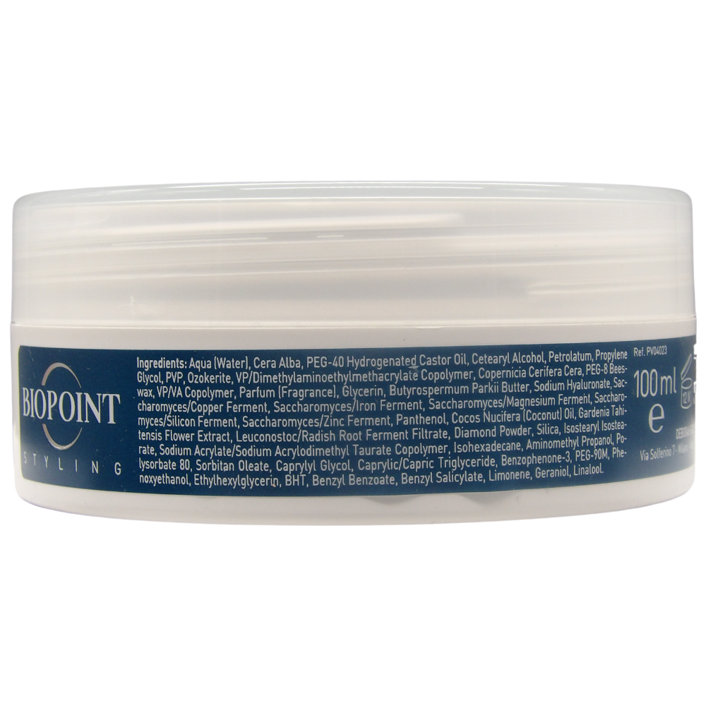 Biopoint Styling - Matt Paste, Cera Opaca Capelli Modellante a Fissaggio Medio, Azione Idratante e Rinforzante, 100 ml