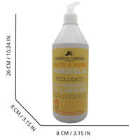 SAPONIFICIO VENEZIANO Detergente Piatti a Mano Ecologico di Marsiglia Ipoallergenico con Olio Essenziale di Limone, 750ml