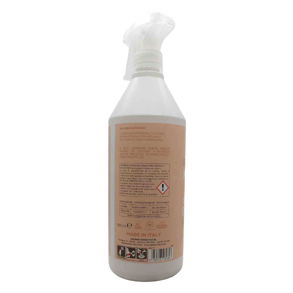 SAPONIFICIO VENEZIANO Sgrassatore Ecologico di Marsiglia con Olio Essenziale di Limone, 750ml
