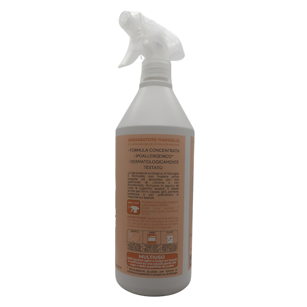 SAPONIFICIO VENEZIANO Sgrassatore Ecologico di Marsiglia con Olio Essenziale di Limone, 750ml