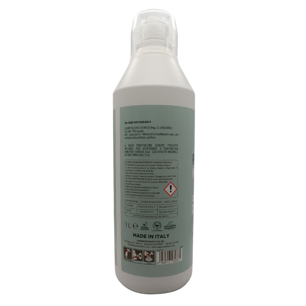 SAPONIFICIO VENEZIANO Detergente Pavimenti Ecologico di Marsiglia, Ipoallergenico con Olio Essenziale di Tea Tree, 1000ml