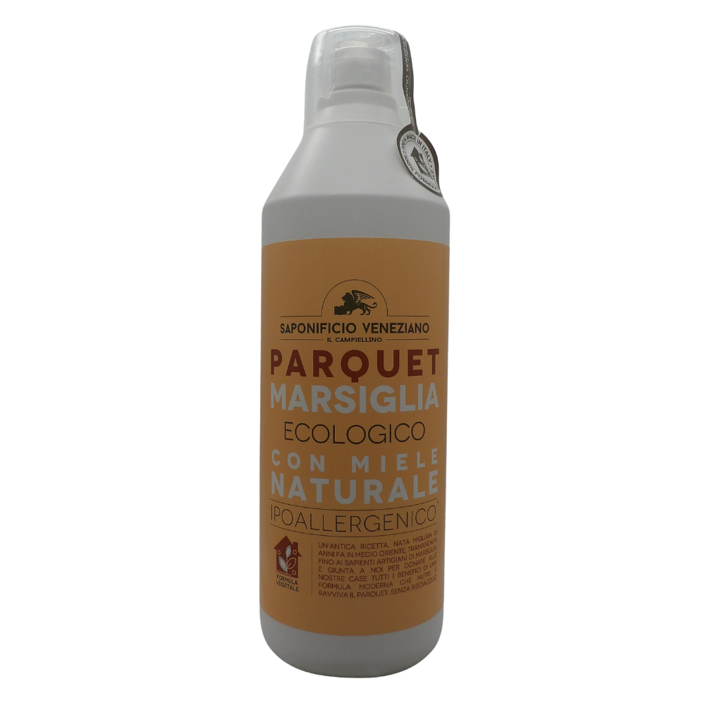 SAPONIFICIO VENEZIANO Detergente Parquet Ecologico di Marsiglia, Ipoallergenico con Miele Naturale, 1000ml