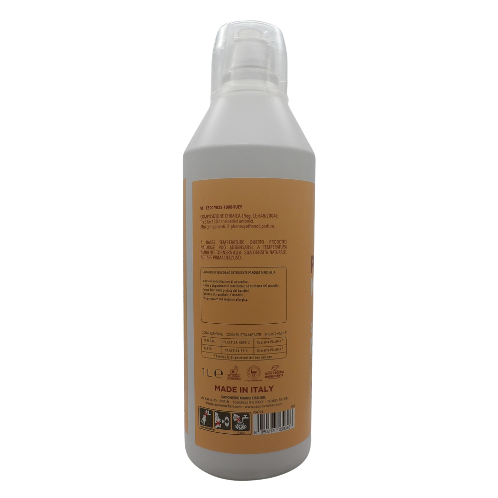 SAPONIFICIO VENEZIANO Detergente Parquet Ecologico di Marsiglia, Ipoallergenico con Miele Naturale, 1000ml