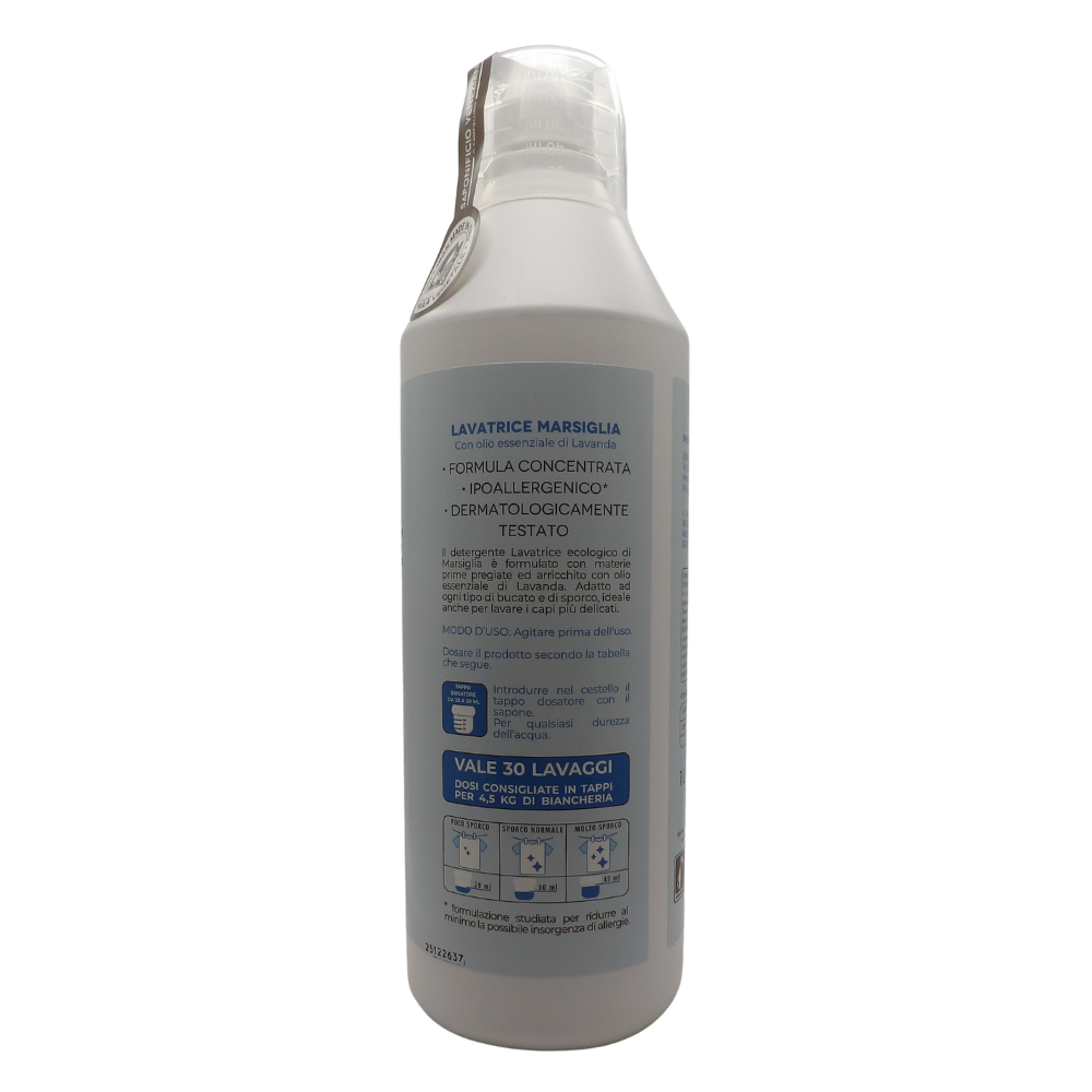 SAPONIFICIO VENEZIANO Detergente Lavatrice Ecologico Marsiglia, Ipoallergenico con Olio Essenziale di Lavanda, 1000ml