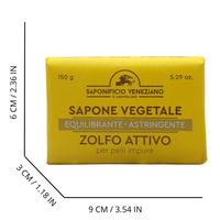 SAPONIFICIO VENEZIANO Sapone Vegetale, 0% Grassi Animali, 0% Parabeni, 0% Coloranti, per Viso e Corpo, Disponibile In Diverse Varietà, 150gr