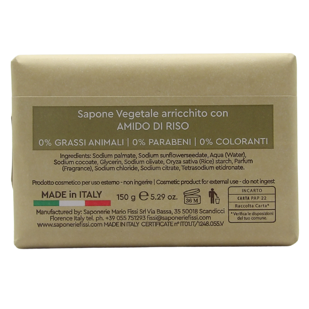 SAPONIFICIO VENEZIANO Sapone Vegetale, 0% Grassi Animali, 0% Parabeni, 0% Coloranti, per Viso e Corpo, Disponibile In Diverse Varietà, 150gr