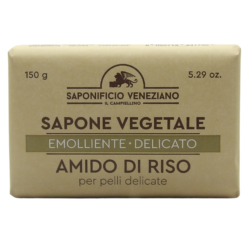 SAPONIFICIO VENEZIANO Sapone Vegetale, 0% Grassi Animali, 0% Parabeni, 0% Coloranti, per Viso e Corpo, Disponibile In Diverse Varietà, 150gr