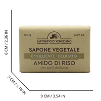 SAPONIFICIO VENEZIANO Sapone Vegetale, 0% Grassi Animali, 0% Parabeni, 0% Coloranti, per Viso e Corpo, Disponibile In Diverse Varietà, 150gr