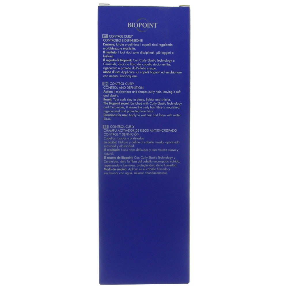BIOPOINT Control Curly Shampoo Attivaricci Anticrespo - Idrata E Definisce I Capelli Ricci, Rendendoli Brillanti E Leggeri, Viola, Floreale, 200 Millilitro
