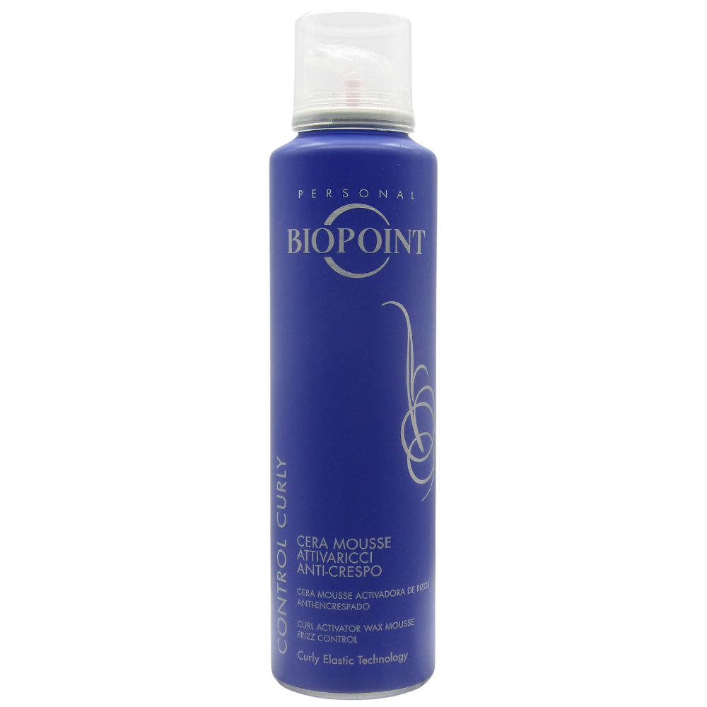 Biopoint Control Curly - Cera Mousse Spray Anticrespo, Definisce i Capelli Ricci, Fissaggio Medio Prolungato e Texture Leggera, Dona Brillantezza e Morbidezza, 150 ml