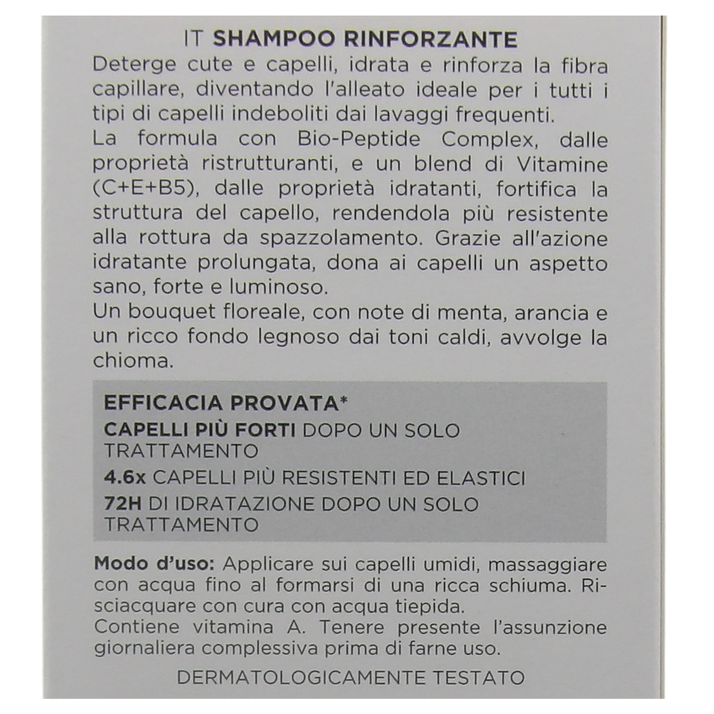 BIOPOINT Shampoo Rinforzante DAILY FORCE, Ideale Per Uso Frequente. Per Capelli Normali e Delicati 200ml