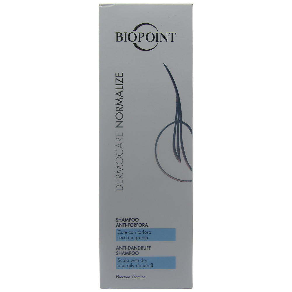 Biopoint Dermocare Normalize - Shampoo Antiforfora per Capelli con Forfora Secca e Grassa, Azione Detergente e Normalizzante, Dona Capelli Puliti e Sani, 200 ml