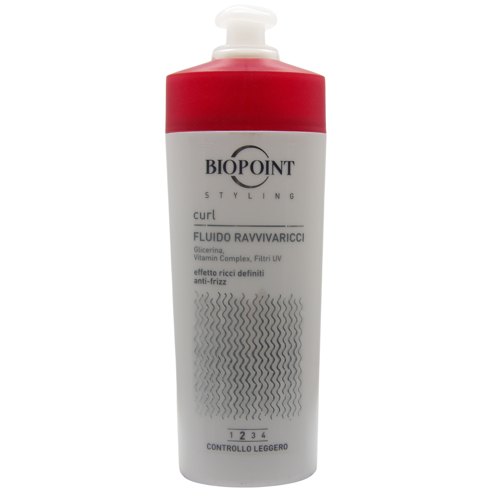 Biopoint Styling - Fluido Ravvivaricci, Definisce e Valorizza i Capelli Ricci, Mossi Naturali o con Permanente, Azione Anticrespo, Dona Brillantezza e Morbidezza, 200 ml