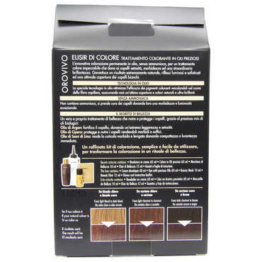 Biopoint Orovivo - Elisir di Colore, Set Tinta Capelli in Olio Senza Ammoniaca, Azione Nutriente e Illuminante, Dona un Colore Intenso e Brillante, 142 ml n° 6.38