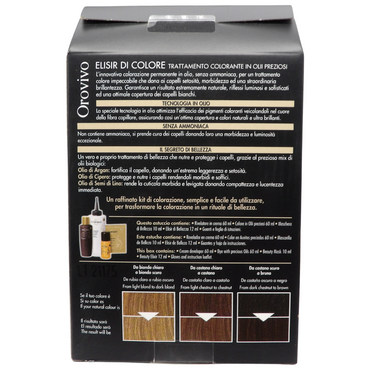Biopoint Orovivo - Elisir di Colore, Set Tinta Capelli in Olio Senza Ammoniaca, Azione Nutriente e Illuminante, Dona un Colore Intenso e Brillante, 142 ml n° 9.00