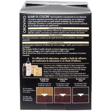 Biopoint Orovivo - Elisir di Colore, Set Tinta Capelli in Olio Senza Ammoniaca, Azione Nutriente e Illuminante, Dona un Colore Intenso e Brillante, 142 ml n° 5.38