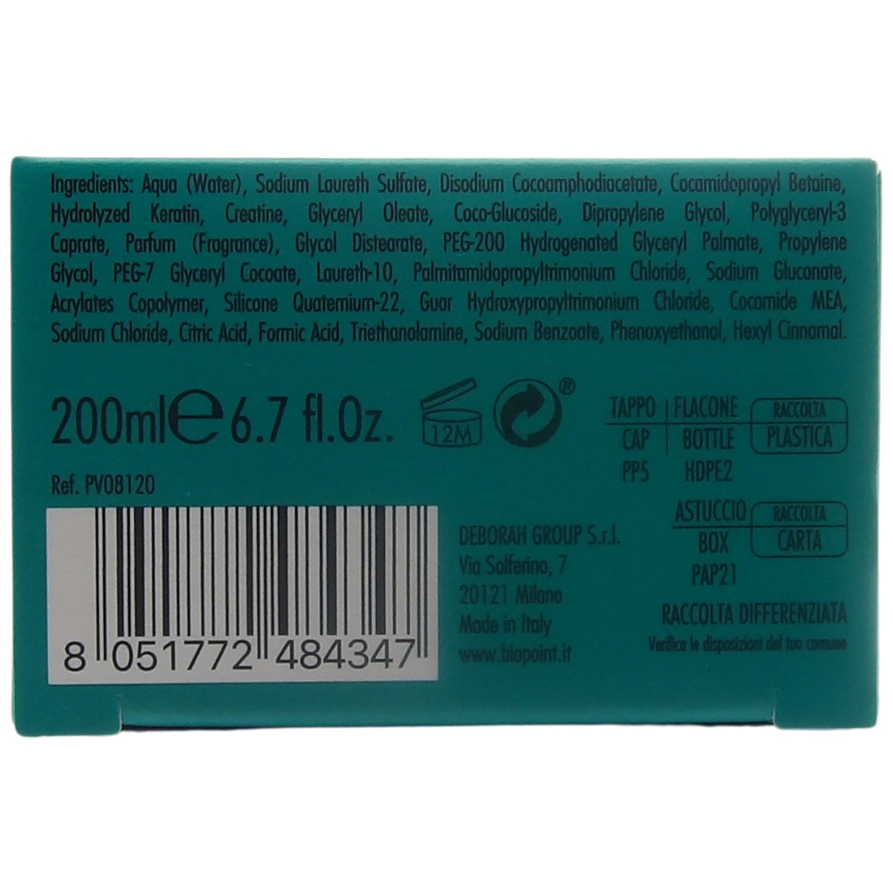 Biopoint Miracle Liss - Shampoo Liscio 72h, Azione Detergente Delicata, Ripristina l’Equilibrio del Capello, Dona Capelli Leggeri, Lisci e Setosi a lungo, 200 ml
