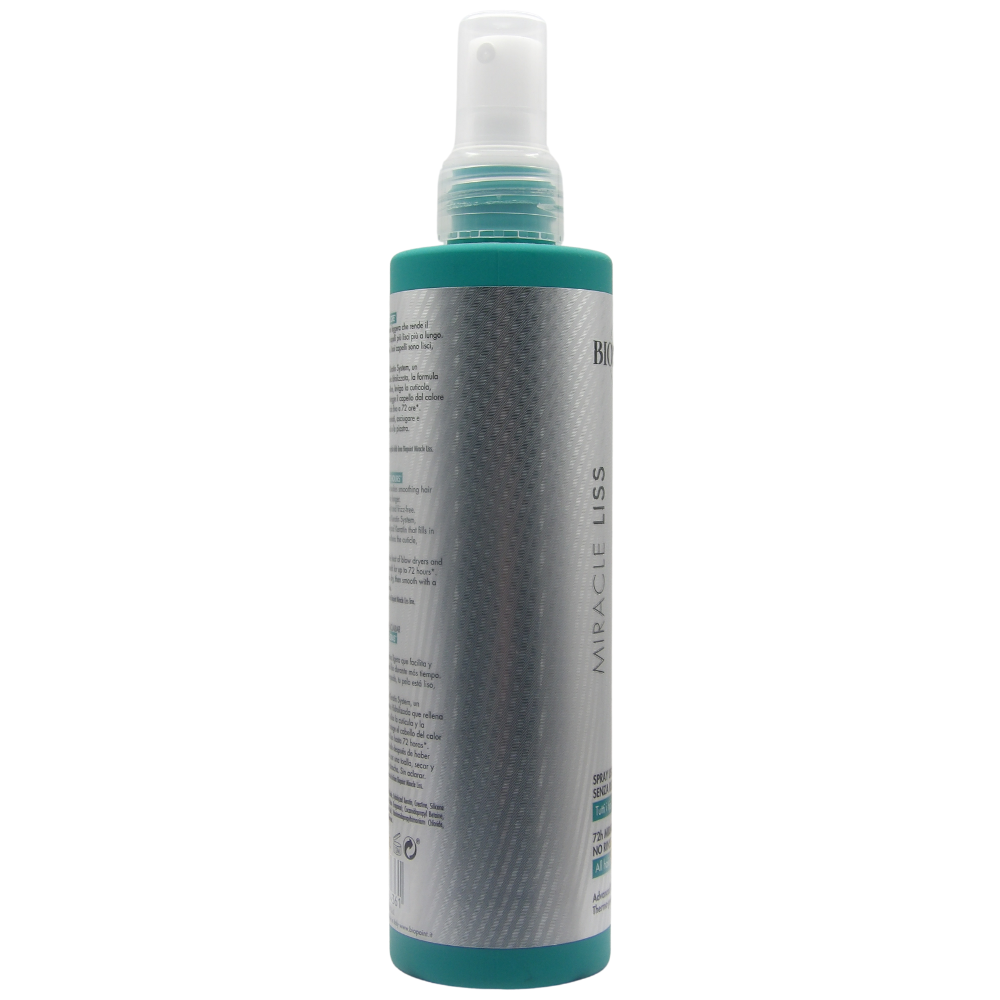Biopoint Miracle Liss - Spray Capelli Senza Risciacquo 72h, Azione Anticrespo, Lisciaggio 72h, Dona Morbidezza e Leggerezza, 200 ml