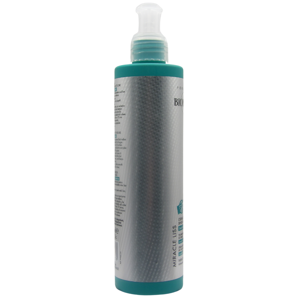 Biopoint Miracle Liss - Crema Capelli Senza Risciacquo Liscio 72h, Azione Ultralisciante, Nutriente e Disciplinante Contro l’Effetto Crespo, 200 ml