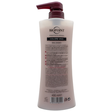Biopoint Professional Colore Vivo Balsamo professionale per capelli 400 ml. È un balsamo progettato per proteggere e sublimare i capelli colorati o con mèches.