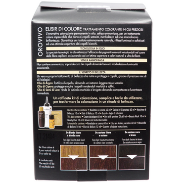 Biopoint Orovivo - Elisir di Colore, Set Tinta Capelli in Olio Senza Ammoniaca, Azione Nutriente e Illuminante, Dona un Colore Intenso e Brillante, 142 ml n° 6.00
