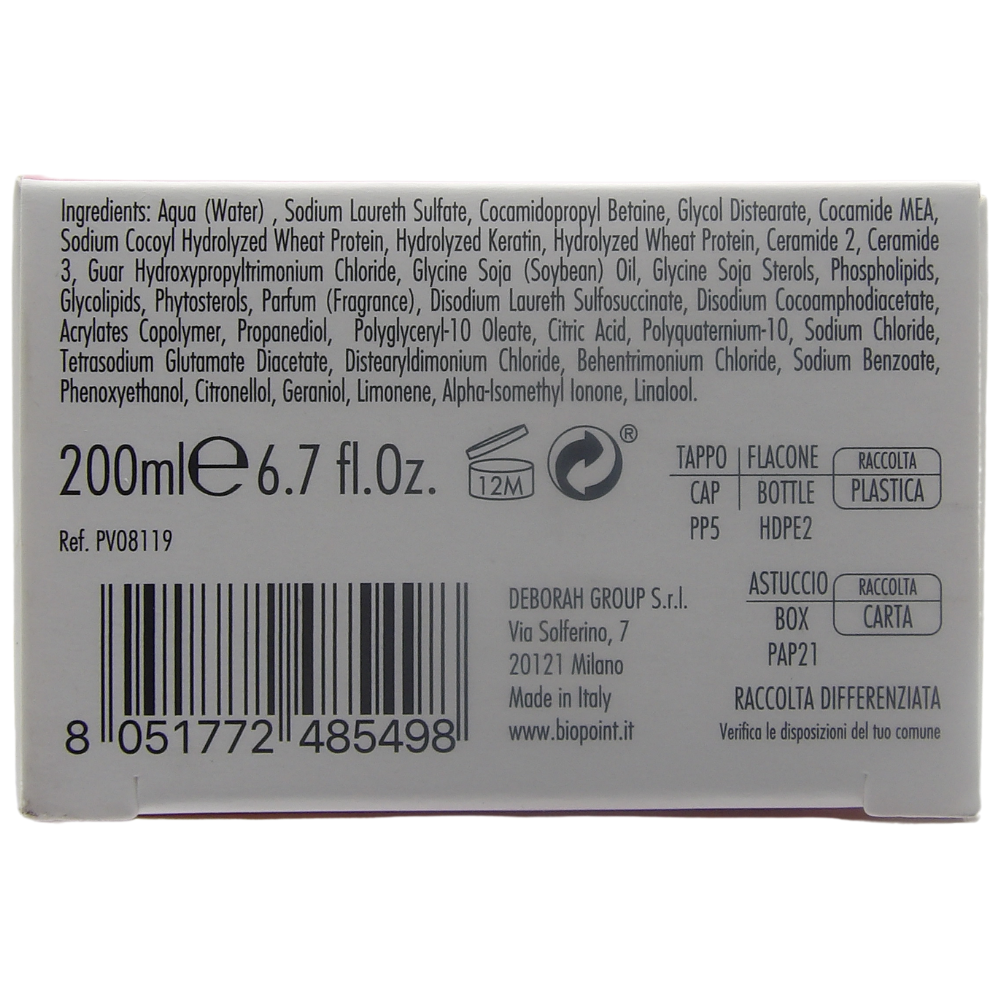 Biopoint Extreme Repair - Shampoo Ricostruzione, Azione Fortificante e Ristrutturante, Deterge Delicatamente e Rigenera i Capelli, 200 ml