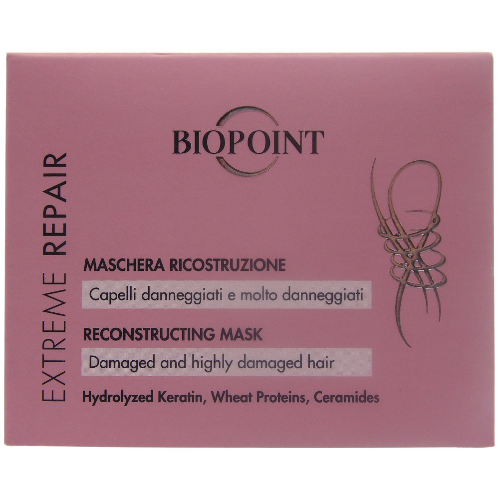 Biopoint Extreme Repair - Maschera Capelli Riparazione, Azione Nutriente, Fortificante e Ristrutturante, Dona Morbidezza e Setosità al Capello, 200 ml