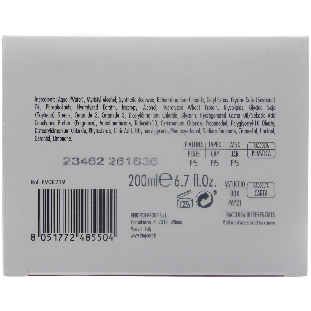 Biopoint Extreme Repair - Maschera Capelli Riparazione, Azione Nutriente, Fortificante e Ristrutturante, Dona Morbidezza e Setosità al Capello, 200 ml