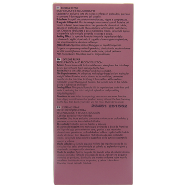 Biopoint Extreme Repair - Latte Riparazione Senza Risciacquo, Azione Idratante, Nutriente e Fortificante, Contrasta il Danneggiamento del Capello, 125 ml