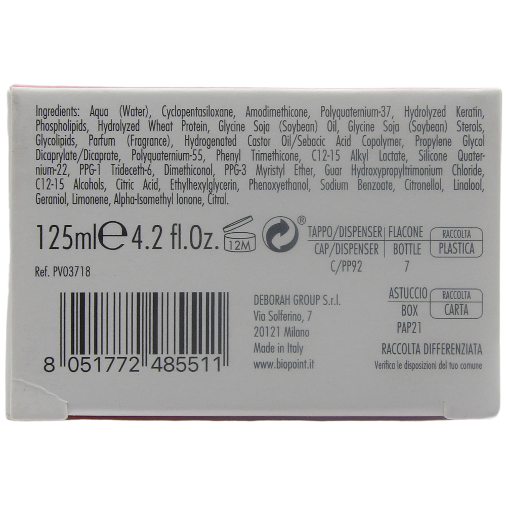 Biopoint Extreme Repair - Latte Riparazione Senza Risciacquo, Azione Idratante, Nutriente e Fortificante, Contrasta il Danneggiamento del Capello, 125 ml