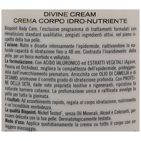 Biopoint - Crema Corpo Divine Cream, 3% Siero con Acido Ialuronico, Betaina e Glicerina, Nutre e Idrata Donando una Profumazione Unica e Raffinata alla Pelle, 500 ml
