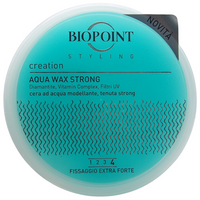 Biopoint Styling - Aqua Wax Strong Edition, Cera Capelli Modellante e Lucidante a Base d’Acqua, Fissaggio Extra Forte, Ideale per Look Bagnati, 100 ml