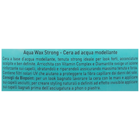 Biopoint Styling - Aqua Wax Strong Edition, Cera Capelli Modellante e Lucidante a Base d’Acqua, Fissaggio Extra Forte, Ideale per Look Bagnati, 100 ml