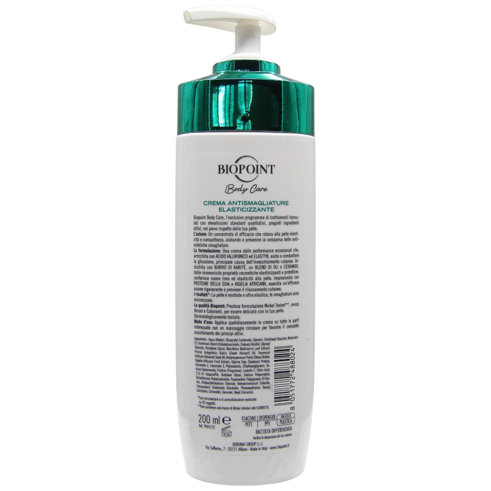 BIOPOINT Crema antismagliature elasticizzante in formato da 200 ml con erogatore