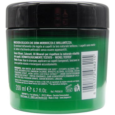 Biopoint Biologico - Maschera Capelli Delicata Bio, Trattamento Nutriente e Idratante con Olii Biologici, Dona Morbidezza e Brillantezza, 200 ml
