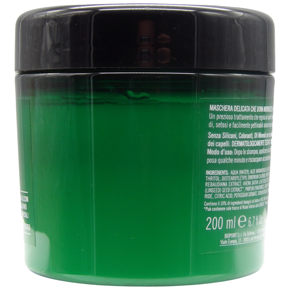 Biopoint Biologico - Maschera Capelli Delicata Bio, Trattamento Nutriente e Idratante con Olii Biologici, Dona Morbidezza e Brillantezza, 200 ml
