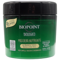 Biopoint Biologico - Maschera Nutriente Bio per Capelli Secchi e Disidratati, Trattamento Ristrutturante e Idratante con Olii Biologici, Dona Morbidezza e Setosità, 200 ml