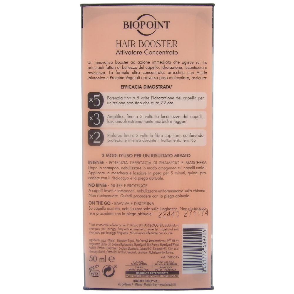 Biopoint Extreme Repair - Siero Concentrato Riparazione, con Bio-Peptide Complex, Acido Ialuronico e Phyto-cheratina, dona al Capello Idratazione, Lucentezza e Resistenza - 50 ml
