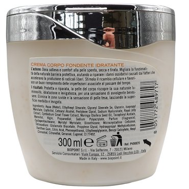 Biopoint - Crema Corpo Fondente Idratante, Azione Protettiva e Idratante Fino a 48h, Concentrato Antiossidante di Vitamina E, Dona una Pelle Luminosa, Levigata e Protetta, 300 ml