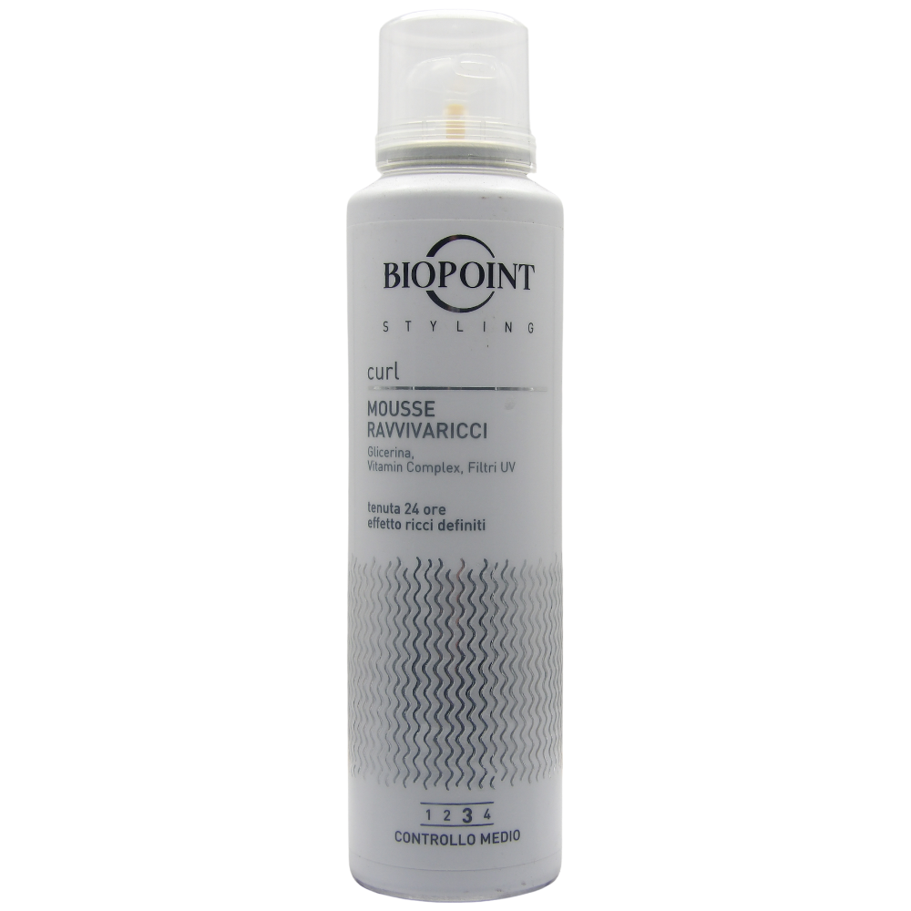 Biopoint Styling - Mousse Ravvivaricci, Definisce i Capelli Ricci, Azione Idratante e Anticrespo, Dona Morbidezza, Elasticità e Volume, 150 ml